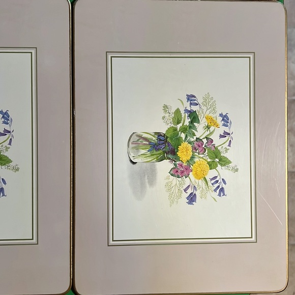 Vintage Clover leaf beautiful placemats made with cork backings Set of 6 - Picture 11 of 12